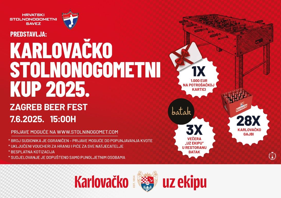 Karlovačko Stolnonogometni Kup 2025 - Zagreb Beer Fest