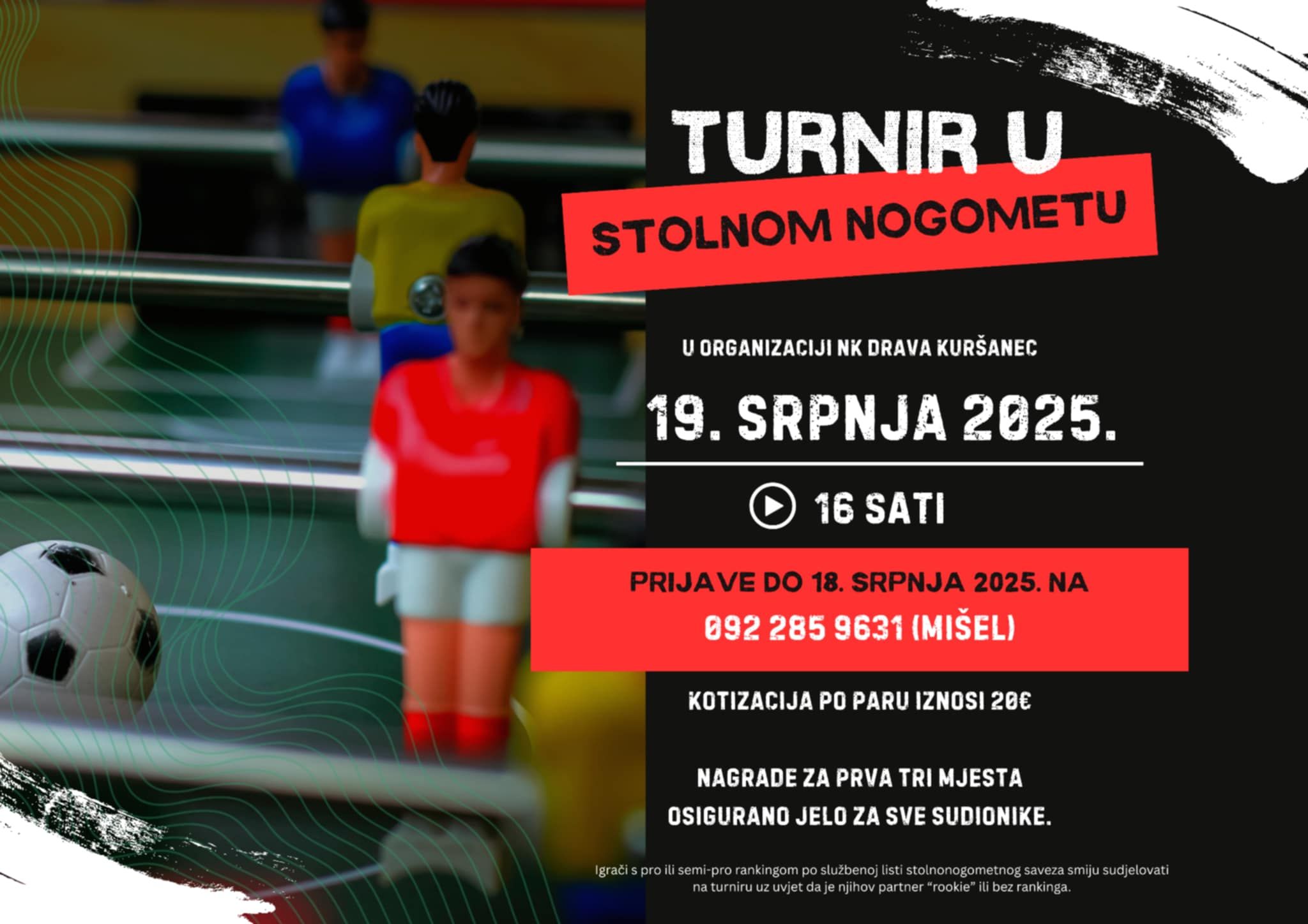 Turnir u stolnom nogometu - NK Drava Kuršanec 2025