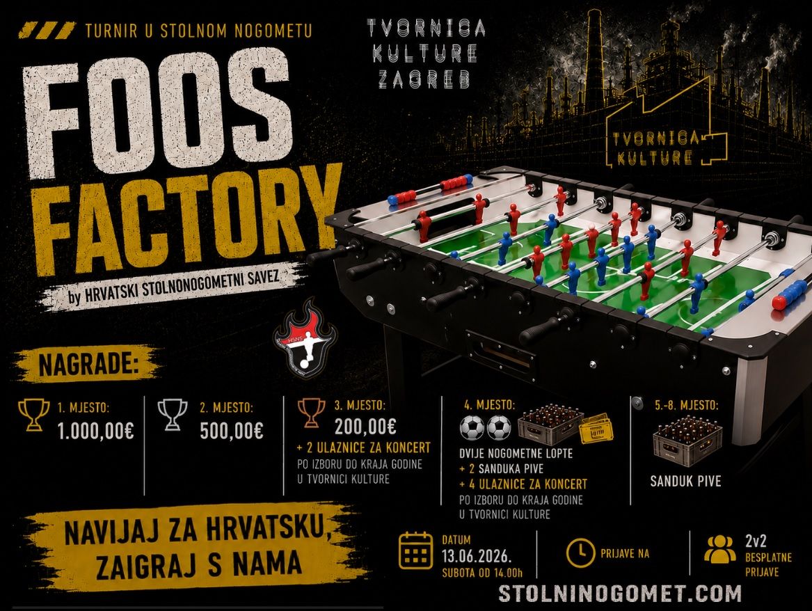 FOOS FACTORY - Turnir u stolnom nogometu